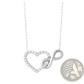 Sterling Silver Interlocking Infinity Heart Pendant Necklace