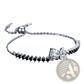 Sterling Silver Zircon Heart Pendant and Bracelet Set