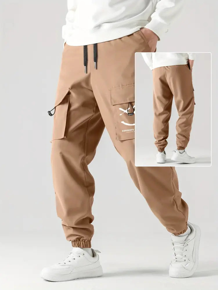 Men's Tactical Wear Resistant Cargo Joggers with Pockets