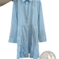 Striped Tiered Ruffle Shirt Dress with Lapel Collar