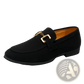 Suede Buckle Loafers for Men in Black and Khaki