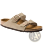 Suede Cork Footbed Sandals with Adjustable Buckles