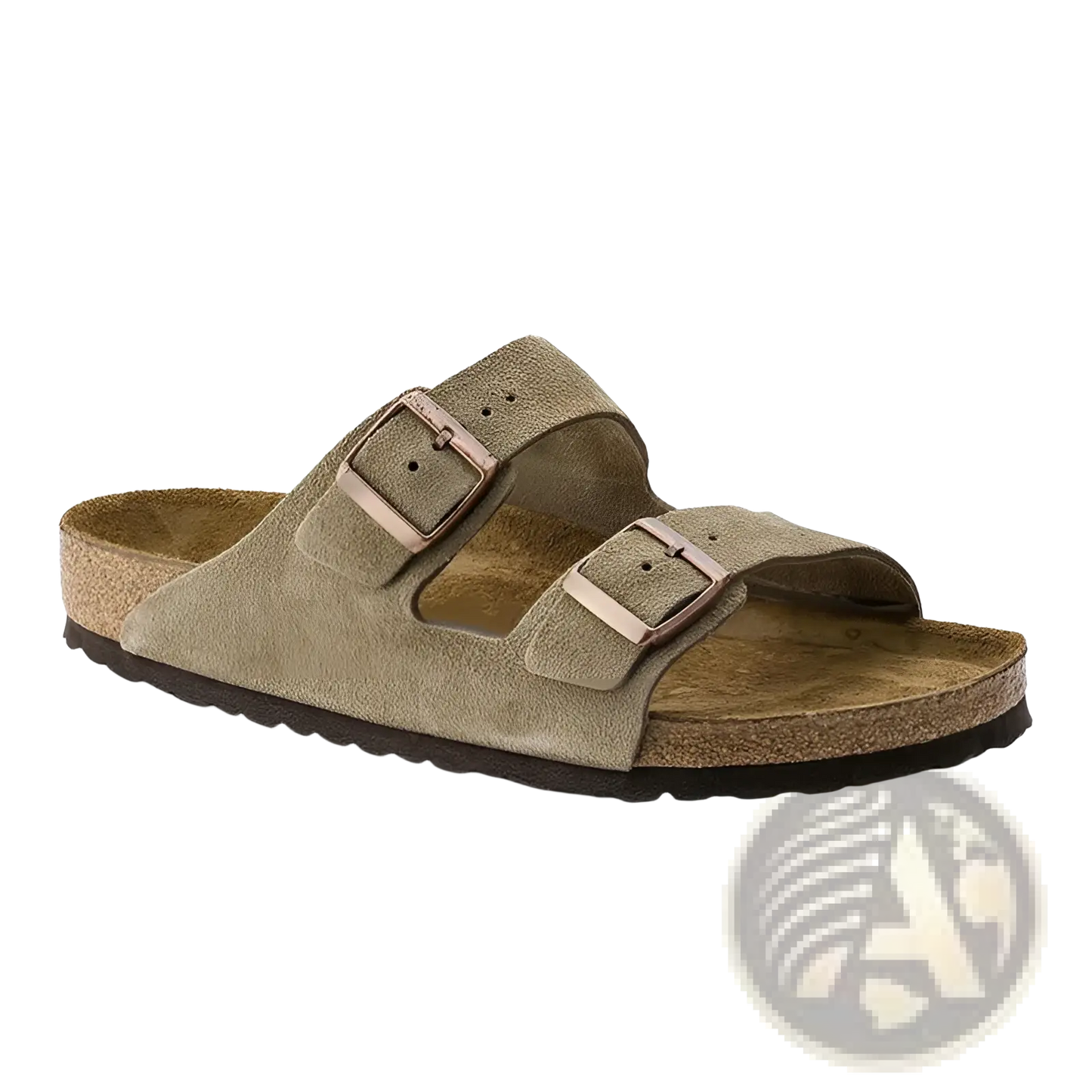 Suede Cork Footbed Sandals with Adjustable Buckles