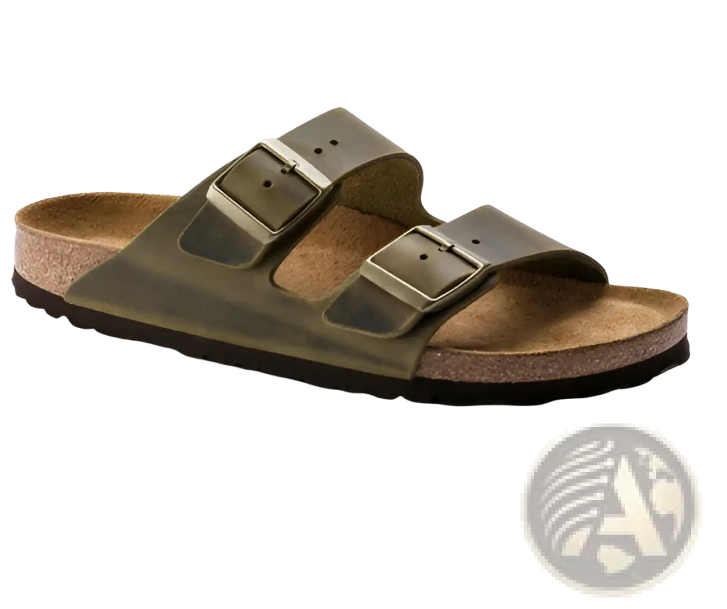 Suede Cork Footbed Sandals with Adjustable Buckles