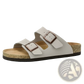 Suede Cork Footbed Sandals with Adjustable Buckles