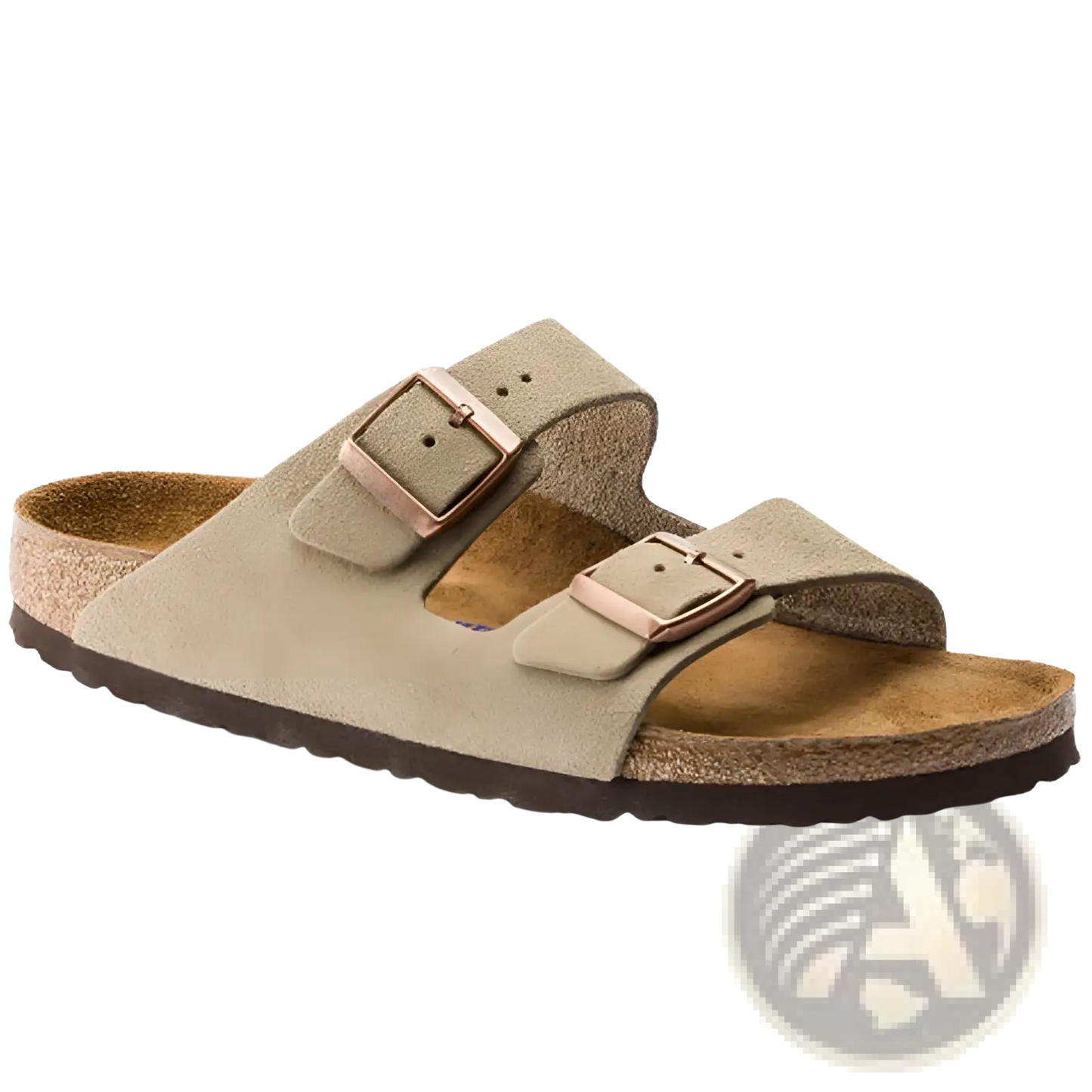 Suede Cork Footbed Sandals with Adjustable Buckles