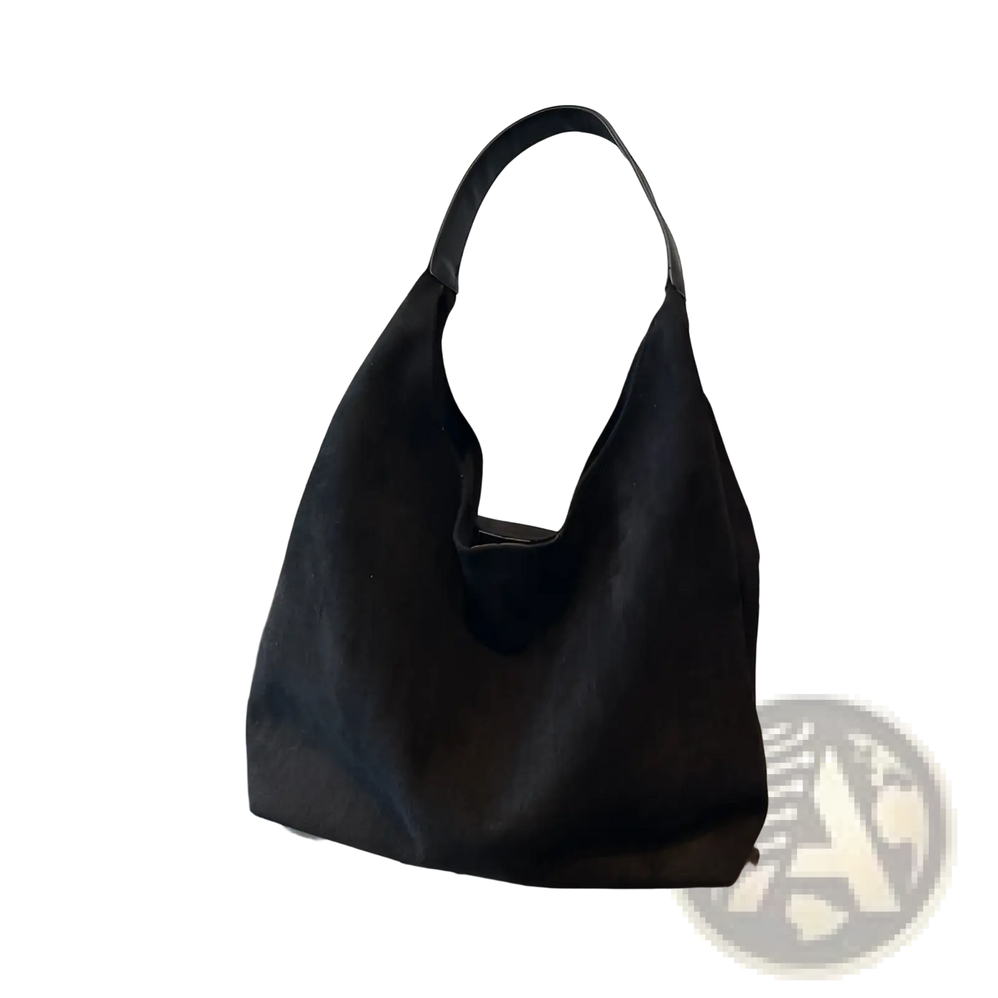 Suede Hobo Tote Bag with Matching Pouch for Women