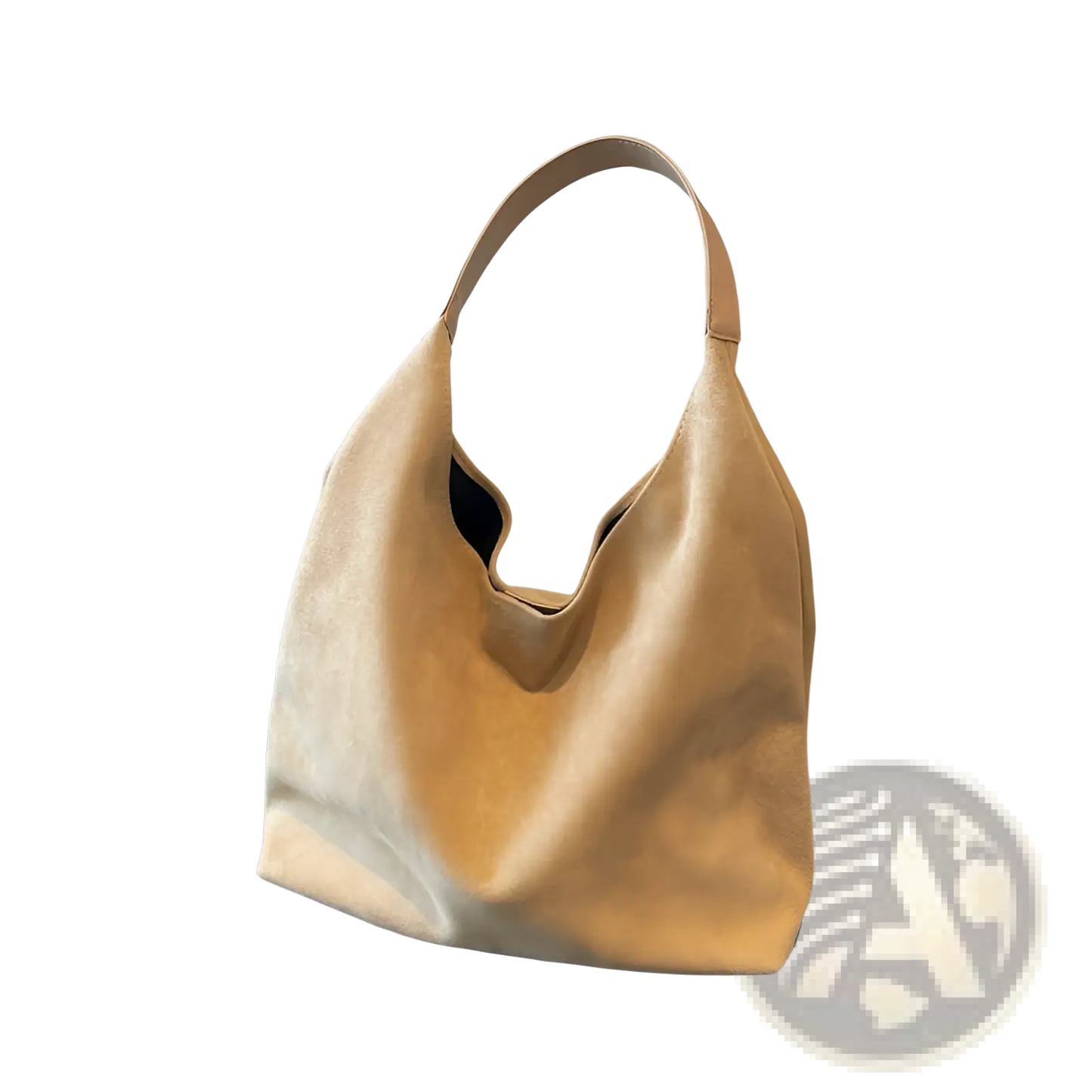 Suede Hobo Tote Bag with Matching Pouch for Women