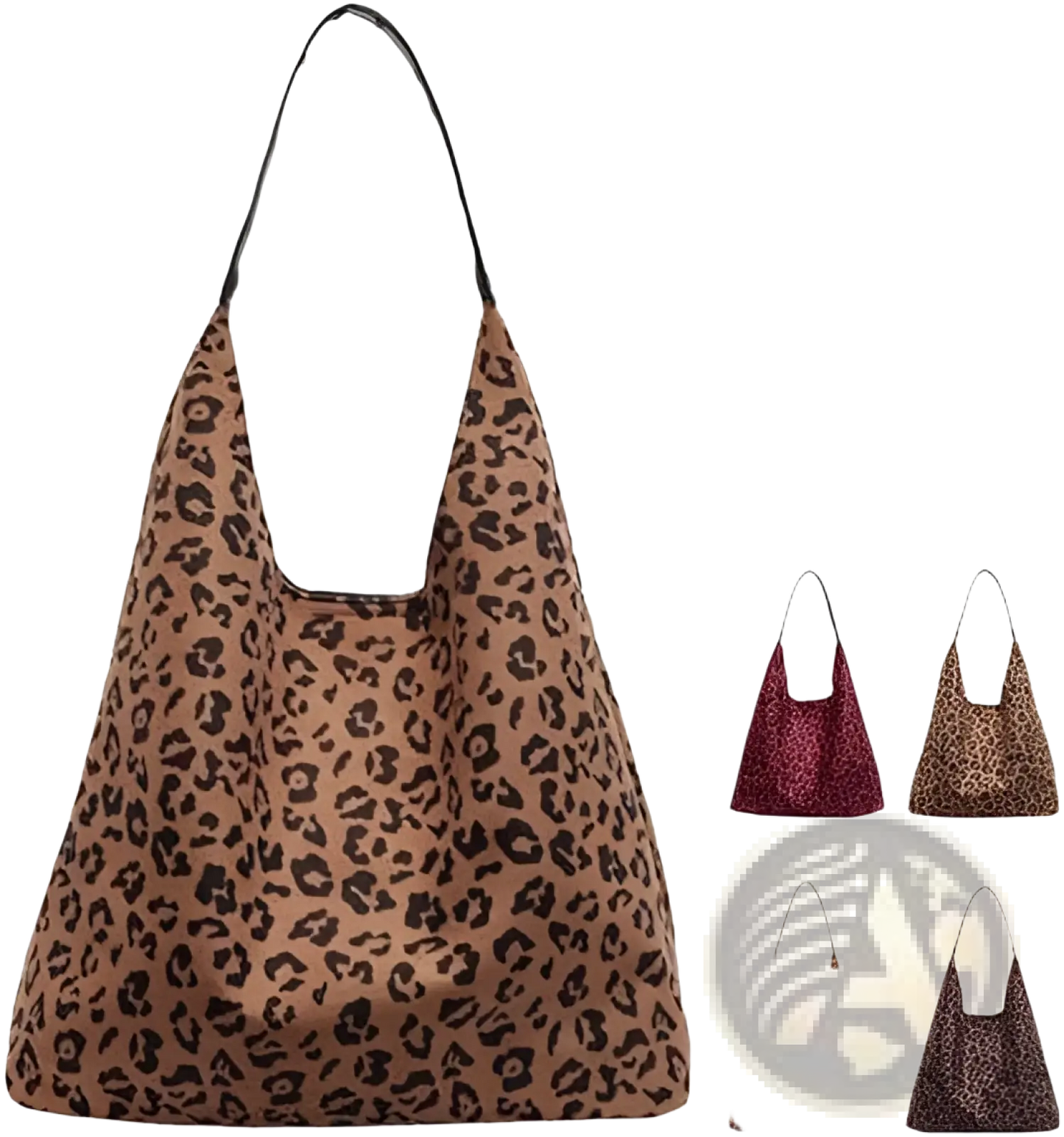 Suede Shoulder Bag Large Capacity Slouchy Tote Bag