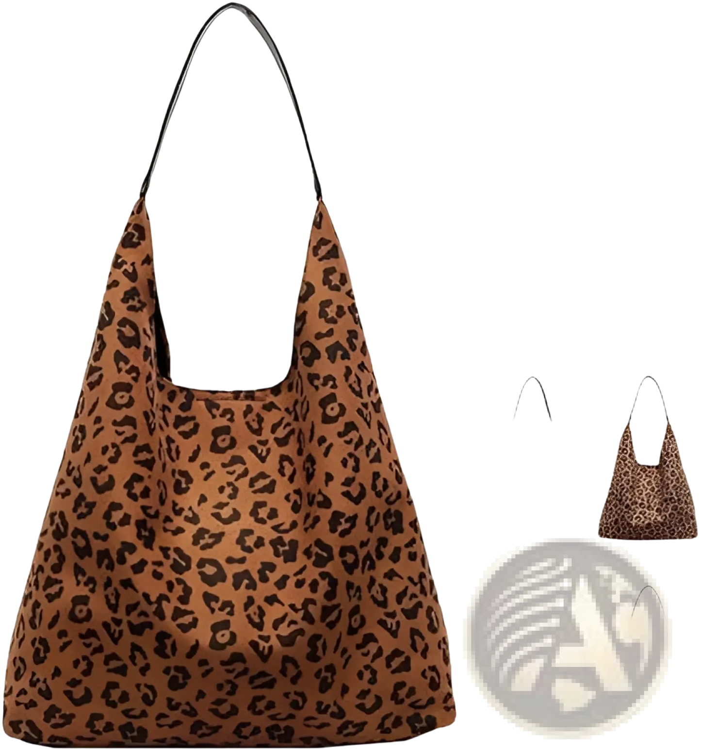 Suede Shoulder Bag Large Capacity Slouchy Tote Bag