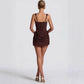 Ruched Corset Sleeveless Mini Party Dress