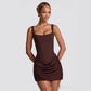 Ruched Corset Sleeveless Mini Party Dress