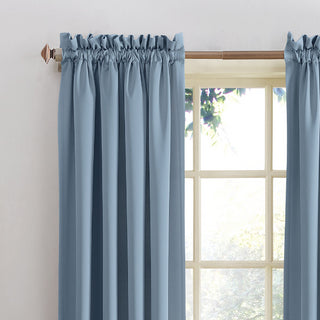 Pacote com 2 painéis de cortina para escurecimento de ambiente Sun Zero Emory, azul vintage, 108x63