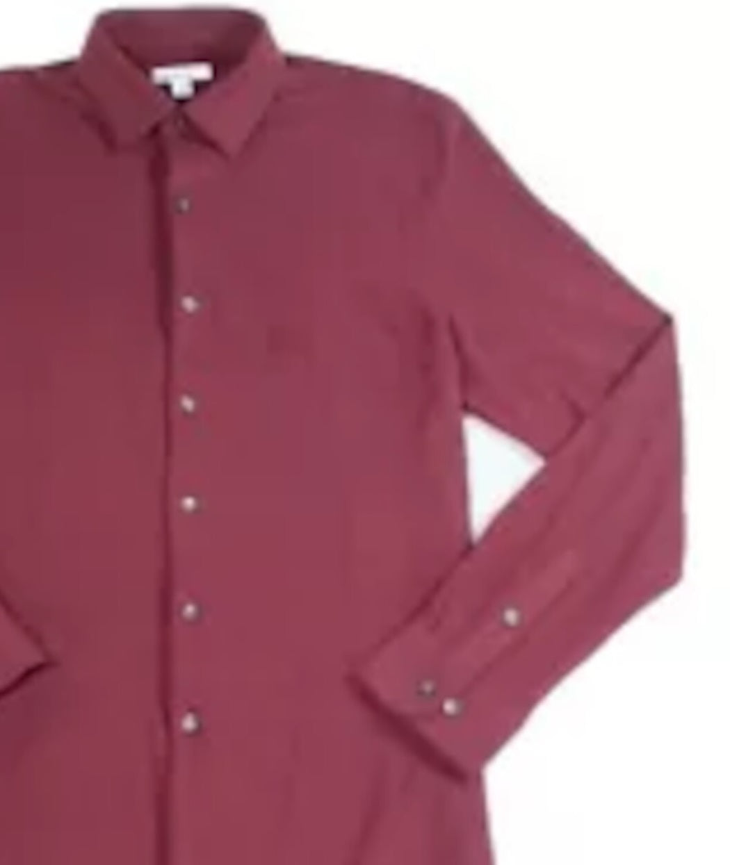 Camisa social masculina Bar III com gola vermelha, tamanho 15,5