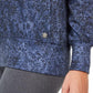 Ideology Moletom com capuz feminino estampado em python, gola V, azul marinho, tamanho pequeno