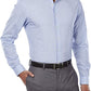 Camisa social masculina Kenneth Cole Slim Fit xadrez e listras, azul, tamanho P