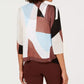 Cardigan Alfani Feminino Colorblocked Aberto na Frente Azul Marinho Tamanho X-G