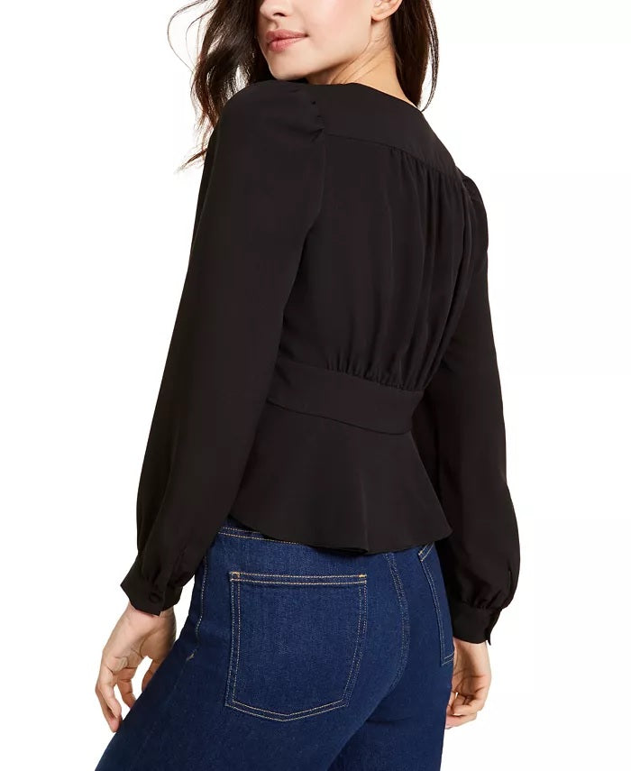Blusa Blaine Crepe Feminina French Connection Preta Tamanho 4