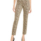 Calça jeans skinny feminina Guss com estampa de leopardo, marrom, tamanho 25