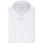 Camisa social masculina Calvin Klein Classic/Regular Fit com gola flexível elástica, branca, tamanho 34-35