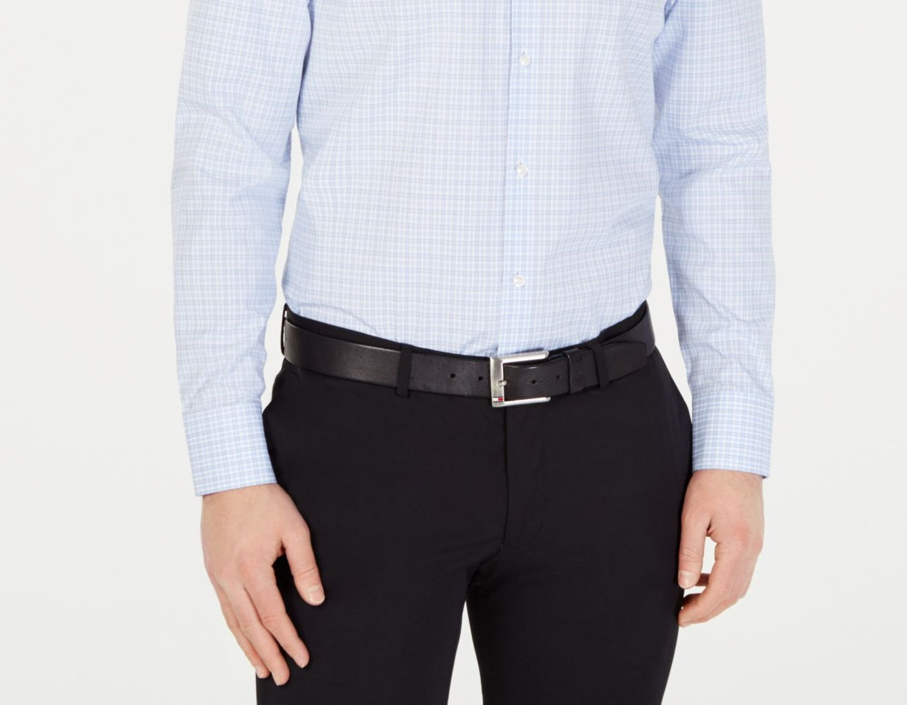 Camisa xadrez feminina Hugo Boss Mabel azul tamanho -15/5 32-33