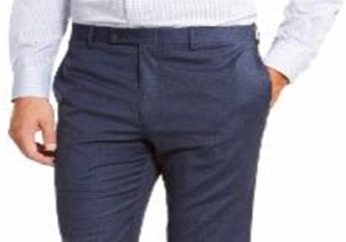 Calça social masculina Ralph Lauren Classic Fit UltraFlex Stretch xadrez azul tamanho 32x32