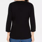 Blusa feminina Karen Scott de algodão com estampa de abóbora, preta, tamanho grande