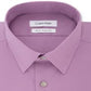 Camisa social masculina Calvin Klein Slim Fit com gola roxa, tamanho GG 17/5