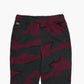 Calça de moletom camuflada bordada Live Rose da Lacoste, masculina, Berry Jam, preta, tamanho X-G