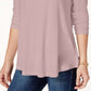 Blusa feminina de gola alta JM Collection, rosa, tamanho P
