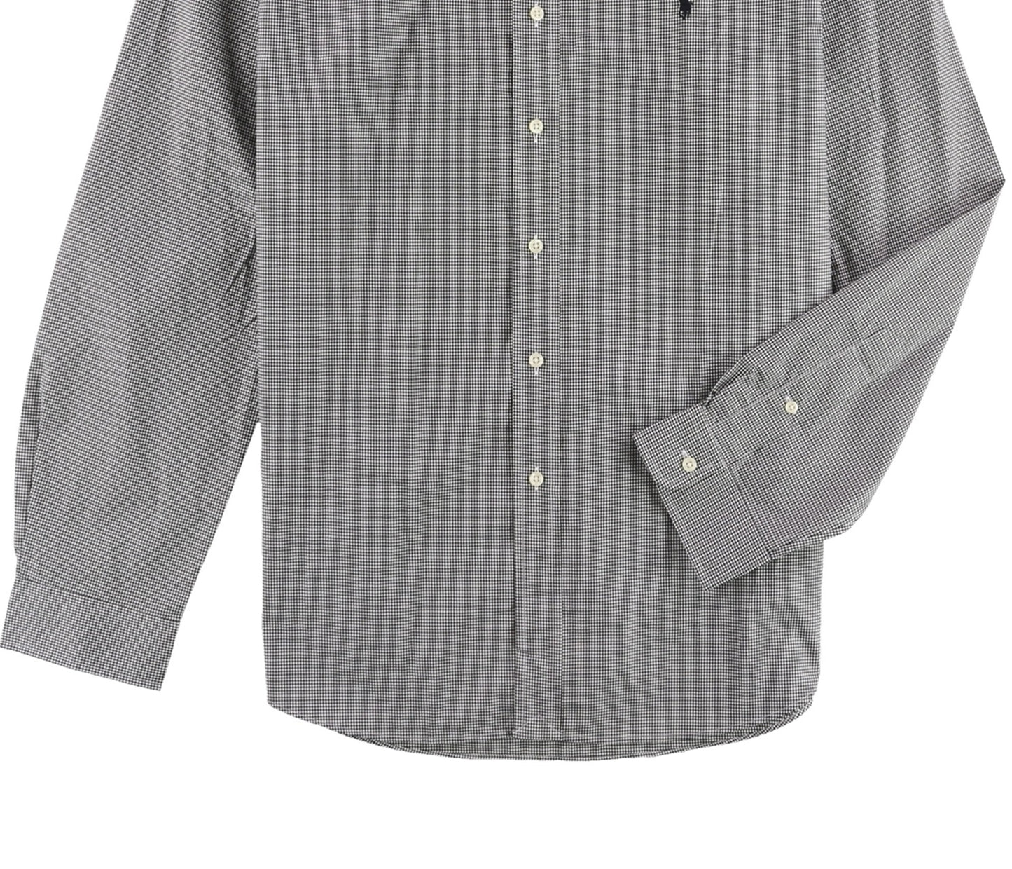 Camisa xadrez masculina Ralph Lauren com botões, preta, tamanho XXL