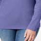 Karen Scott Top Henley de Algodão Feminino Roxo Tamanho Grande