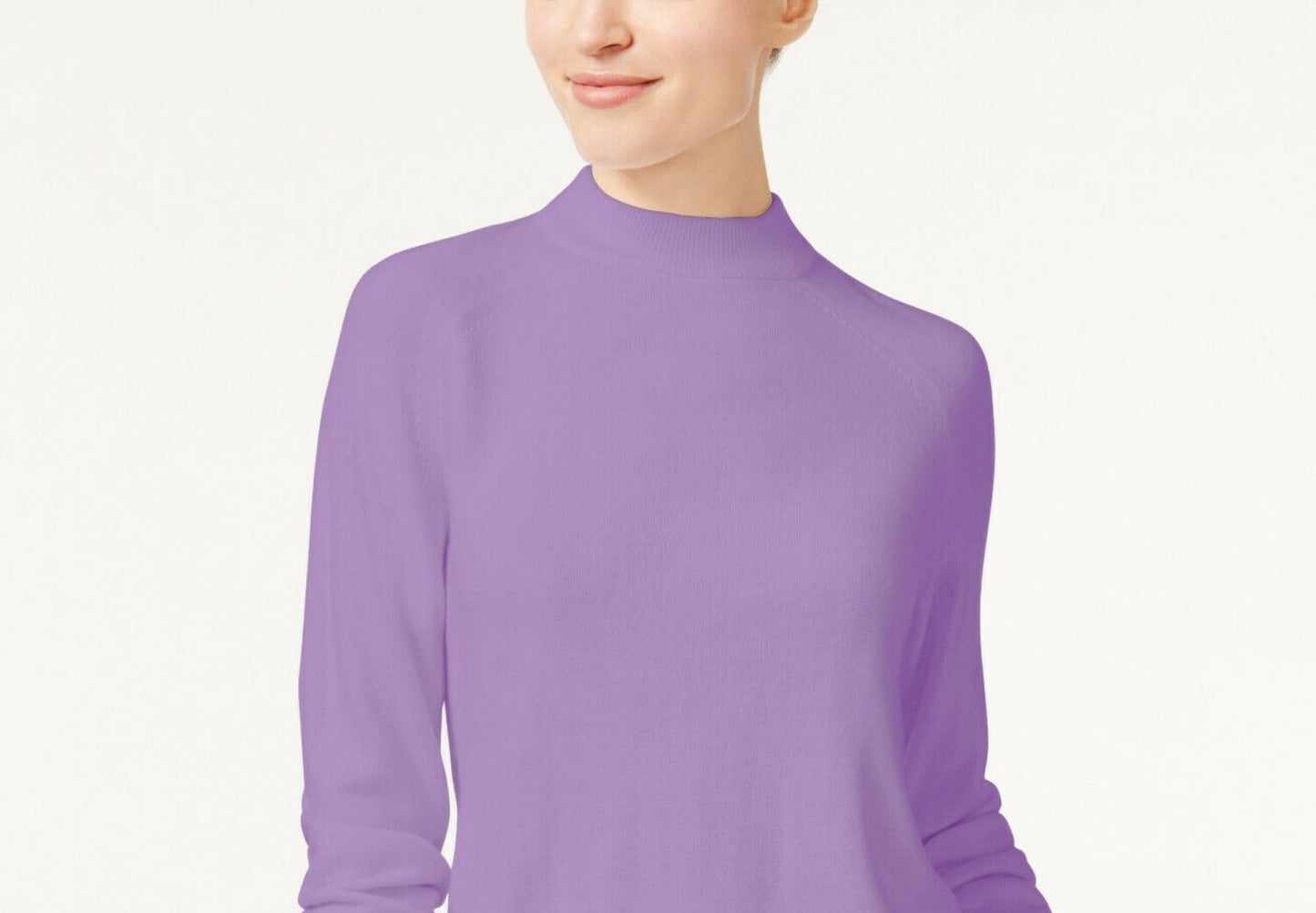 Karen Scott Suéter Feminino Gola Falsa Roxo Tamanho Pequeno G