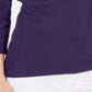 Karen Scott Blusa feminina de algodão com decote redondo, roxa, tamanho pequeno G