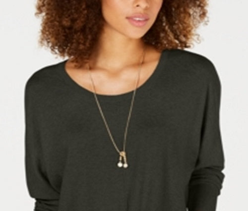 Suéter feminino com amarração frontal estilo &amp; co, cinza, tamanho P