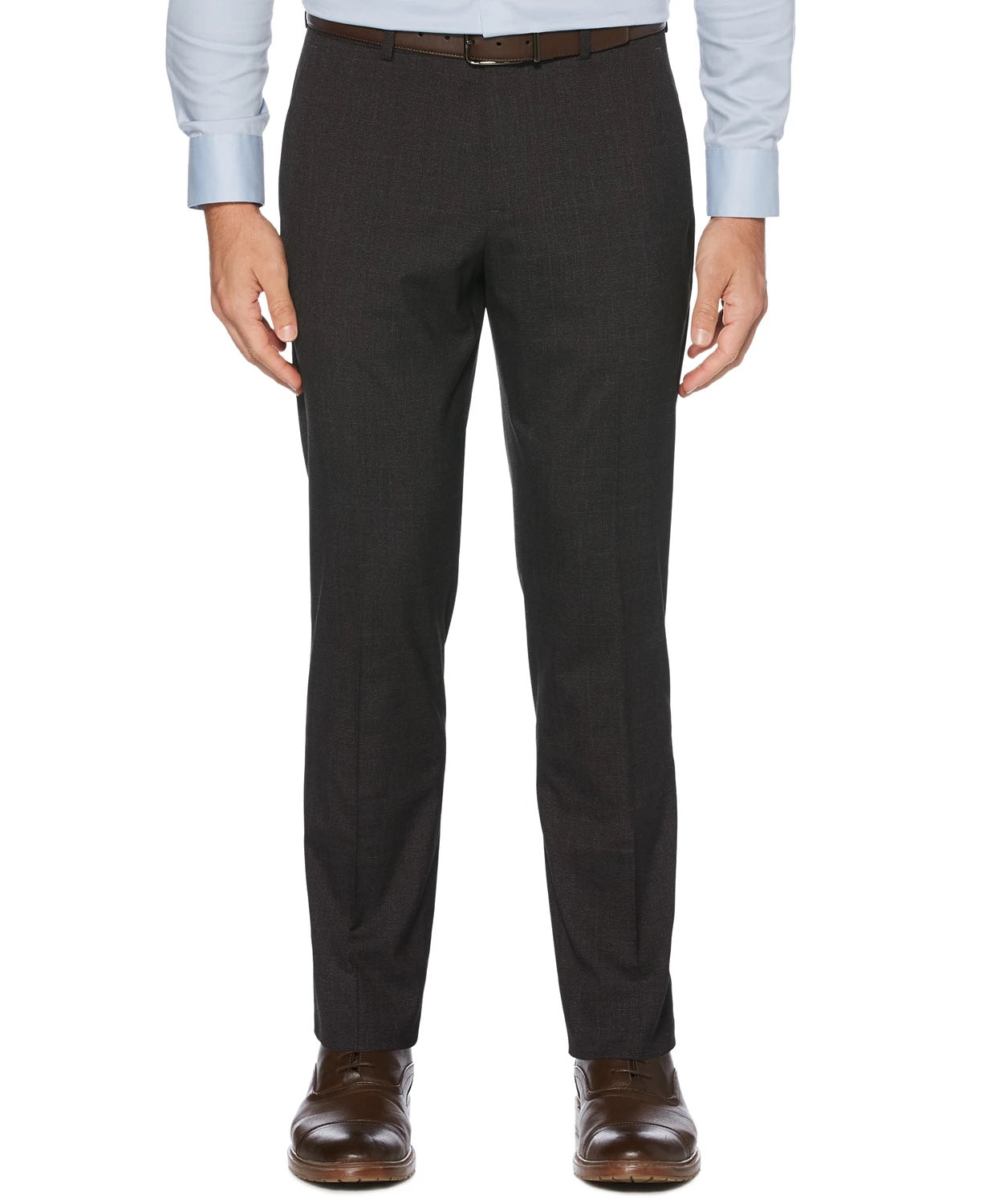 Calça social masculina Perry Ellis Portfolio Slim Fit xadrez tonal, tamanho 31x30, vermelha