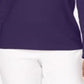 Karen Scott Blusa feminina de algodão com decote redondo, roxa, tamanho extragrande