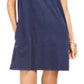 Vestido camiseta feminino estilo &amp; co com um bolso, azul, tamanho pequeno