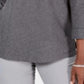 Moletom feminino esportivo com estampa floral Karen Scott cinza, tamanho M