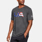 Camiseta masculina Under Armour Freedom Tactical Graphic, cinza, tamanho M