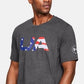 Camiseta masculina Under Armour Freedom Tactical Graphic, cinza, tamanho M
