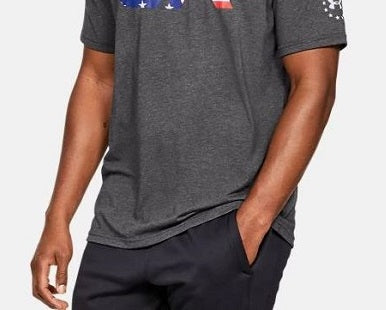 Camiseta masculina Under Armour Freedom Tactical Graphic, cinza, tamanho M