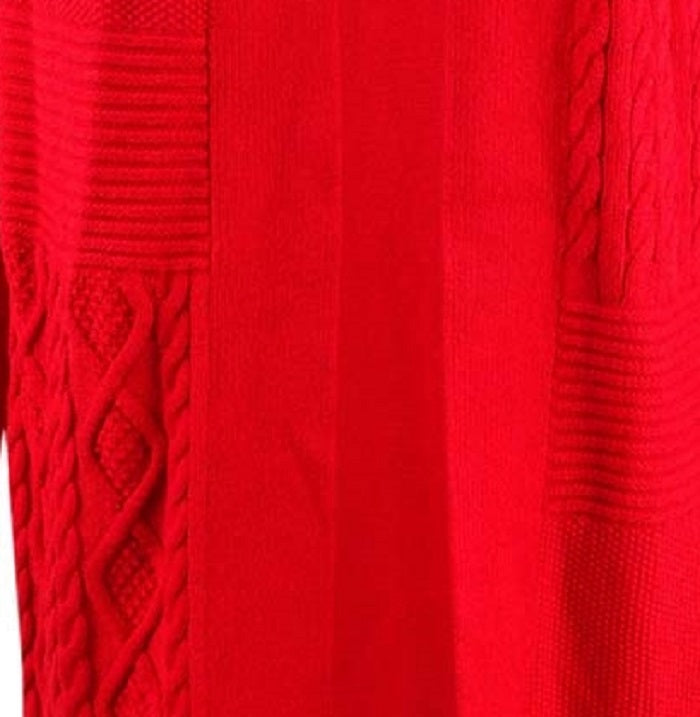 Cardigan feminino patchwork Charter Club vermelho tamanho pequeno grande