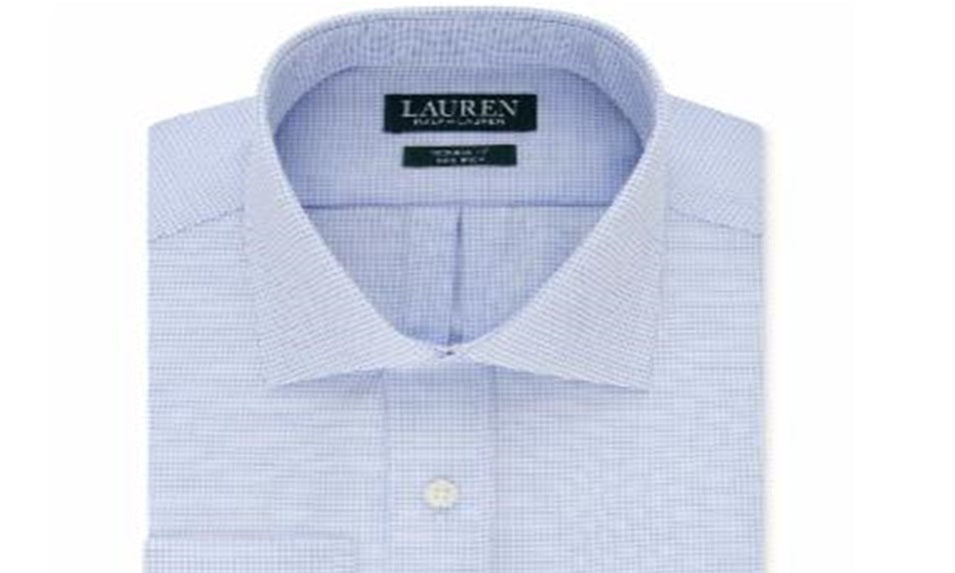 Camisa social estampada masculina Ralph Lauren azul tamanho 32-33