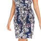Vestido envelope feminino com estampa floral da INC International Concepts, azul marinho, tamanho pequeno GG