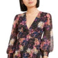 Vestido Blusão Feminino Bar III com Estampa de Confete e Manga Longa Azul Marinho, Tamanho Múltiplo 2XS