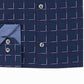 Camisa social Quiksilver Heritage Slim Fit com estampa costurada, tamanho azul, 16,5 x 32-33