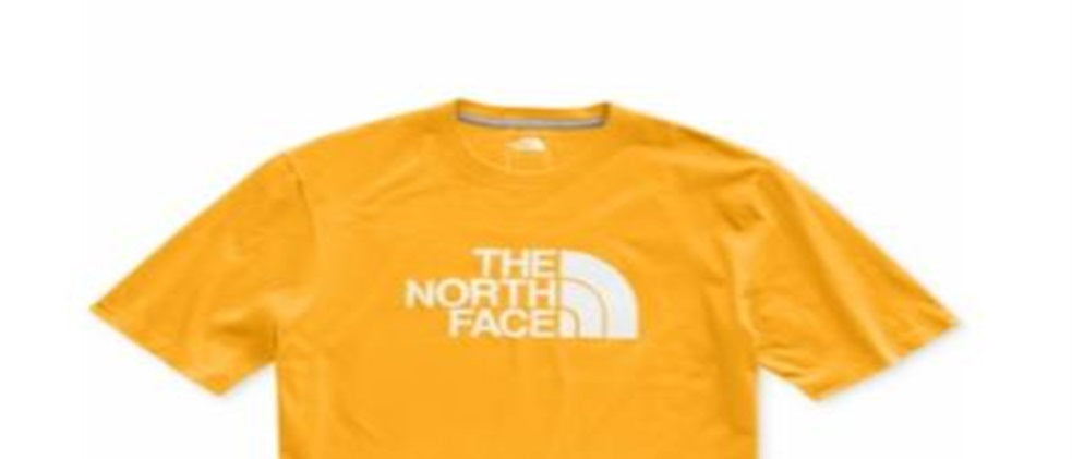 Camiseta The North Face Masculina Half Dome com Logo Amarelo Tamanho P