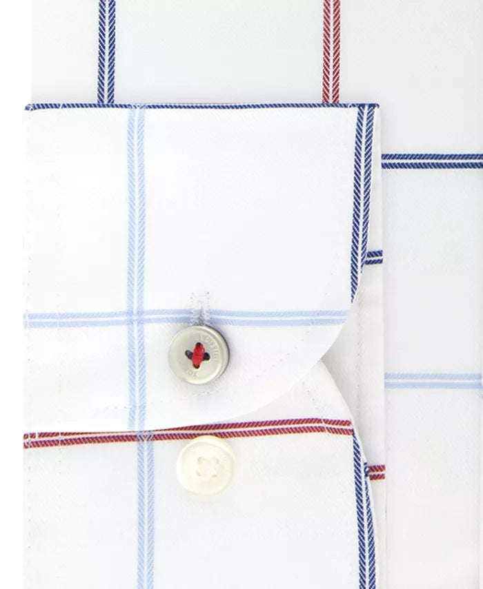 Camisa social xadrez slim fit masculina Tommy Hilfiger vermelha tamanho 34-35