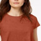 Camiseta feminina estilo lenço, cobre, tamanho extrapequeno